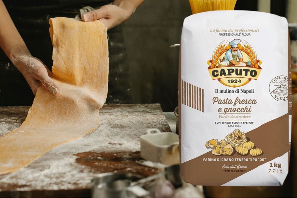 Premium Caputo flour ensuring traditional Italian pasta texture.