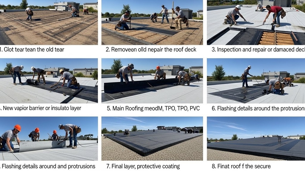 What preparation is required before flat roof replacement begins