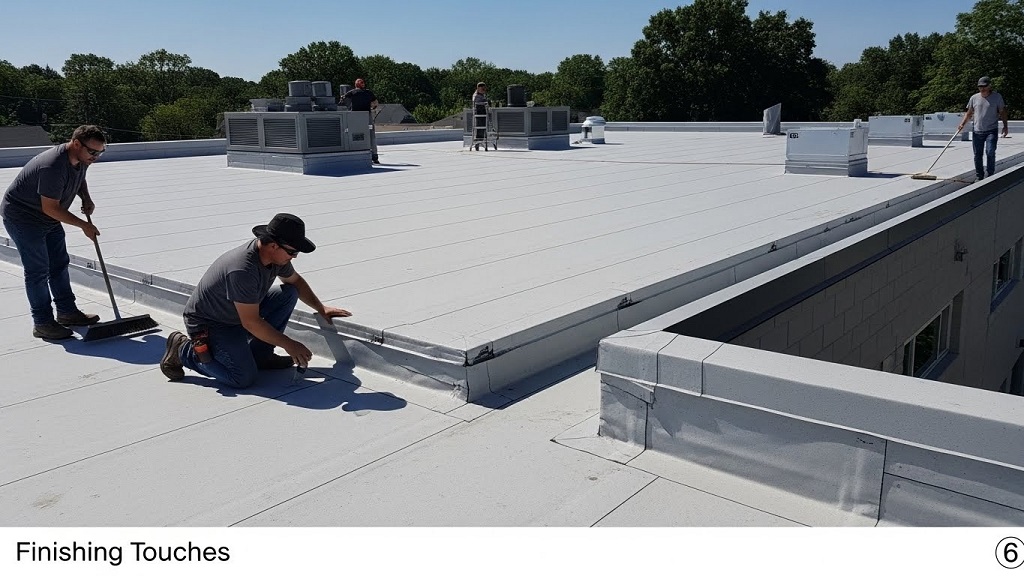 How is insulation installed in a flat roof replacement