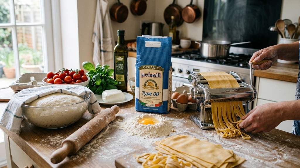 POLSELLI Type 00 organic flour for homemade pizza dough