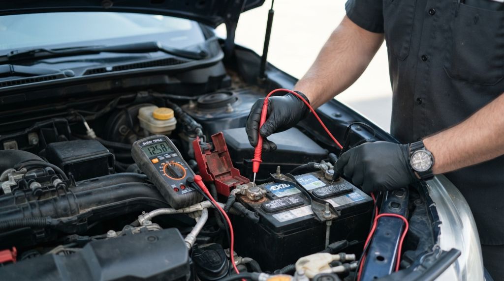 Checking a car battery before replacement
